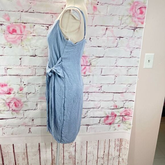 🔥🔥5 for $25🔥🔥 Lulus Women's Crinkle Textured Wrap Skirt Side Tie Tulip Cut Dress - Picture 8 of 12